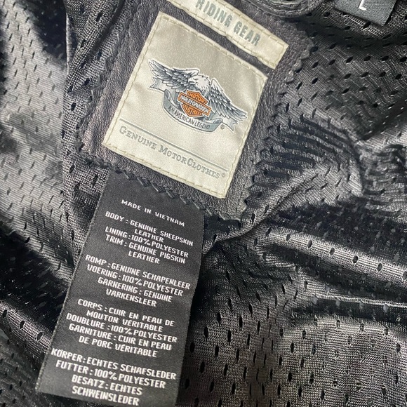 Harley Davidson Embroidered Leather Jacket - Picture 10 of 12